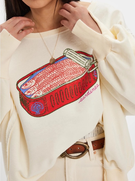 Free People Sweaters - Free People Graphic Camden Pullover Sardines